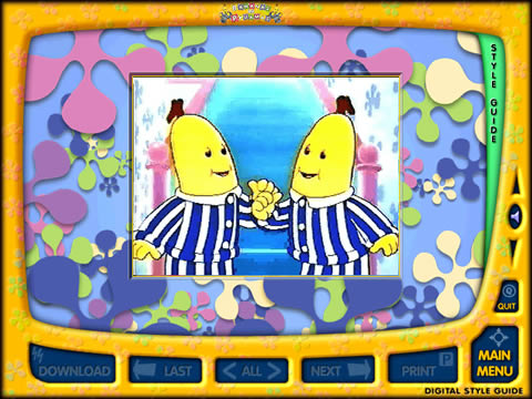 Bananas in Pajamas Digital Style Guide