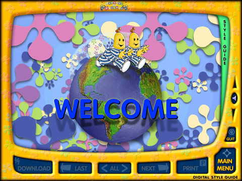 Bananas in Pajamas Digital Style Guide